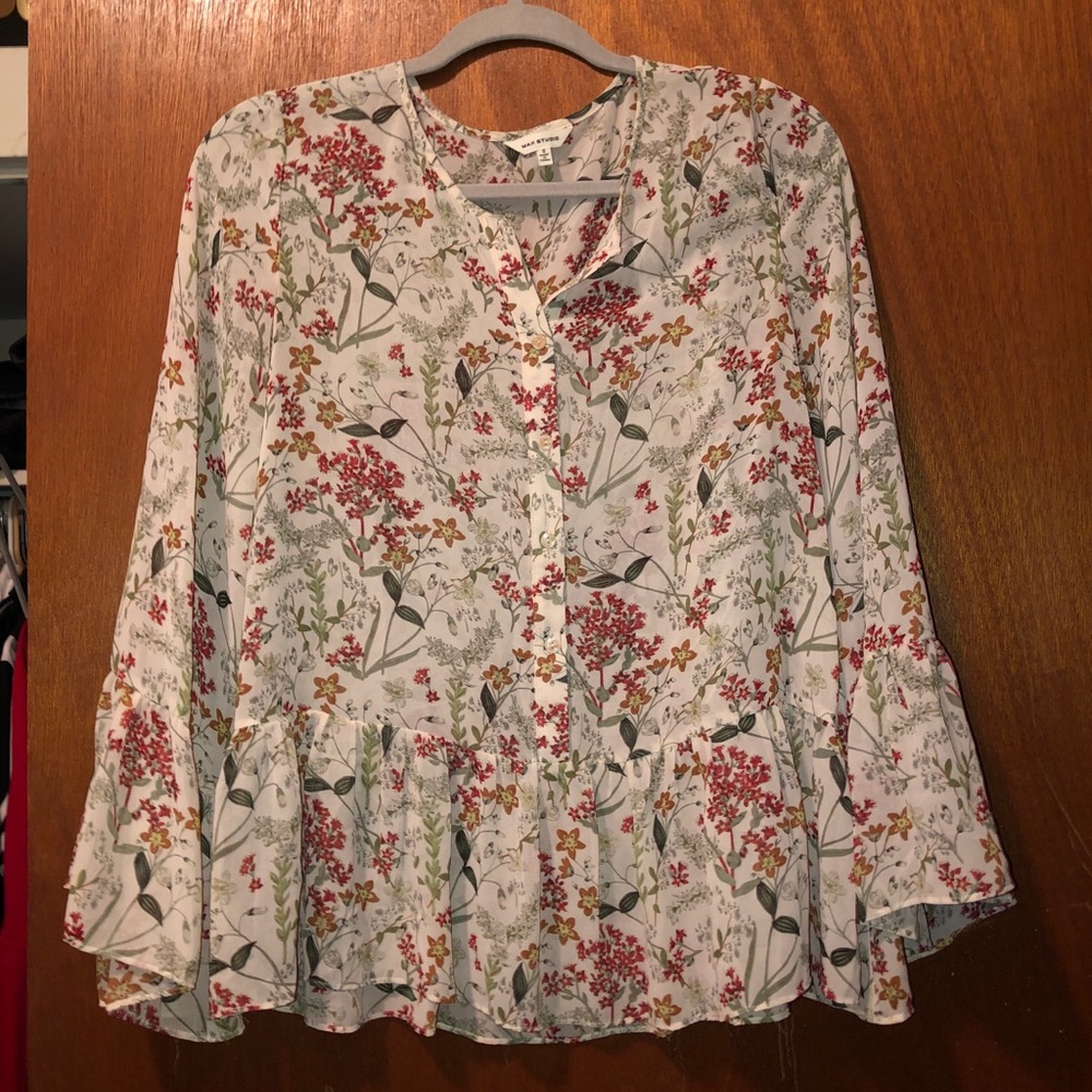 Max Studio Floral Boho Blouse